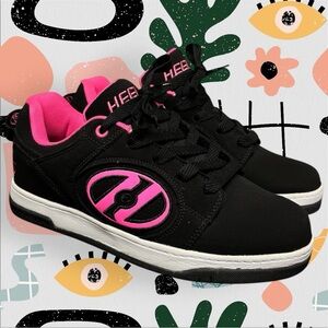 Heelys | Women’s Black and Pink Skater Sneakers with Wheels